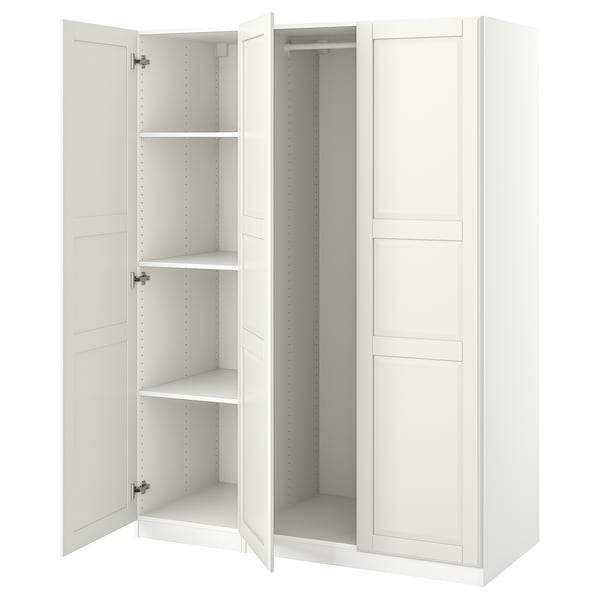 PAX / TYSSEDAL wardrobe combination, white/white, 150x60x201 cm