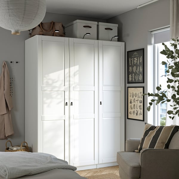 PAX / TYSSEDAL wardrobe combination, white/white, 150x60x201 cm