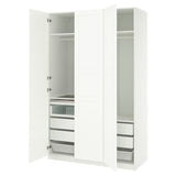 PAX / TYSSEDAL wardrobe combination, white/white, 150x60x236 cm