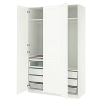 PAX / TYSSEDAL wardrobe combination, white/white, 150x60x236 cm