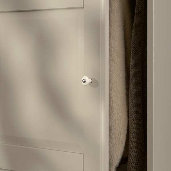 PAX / TYSSEDAL wardrobe combination, grey-beige/grey-beige, 250x60x236 cm