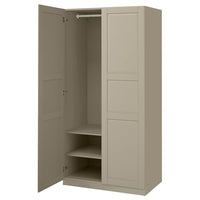 PAX / TYSSEDAL wardrobe combination, grey-beige/grey-beige, 100x60x201 cm