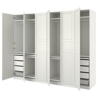 PAX / TYSSEDAL wardrobe combination, white/white, 300x60x236 cm