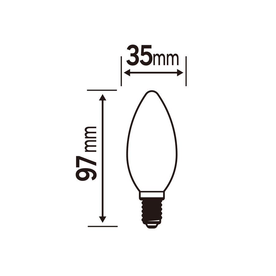 3 LED BULBS E14 =60W CANDLE FROSTED NATURAL LIGHT