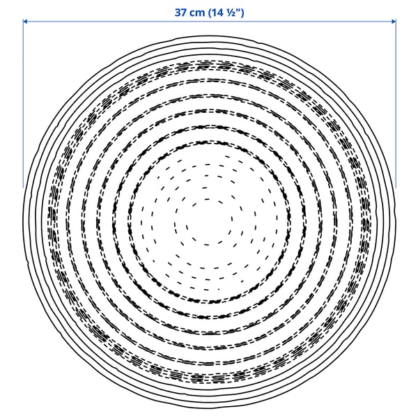 PENNFISK place mat, natural/sedge handmade, 37 cm