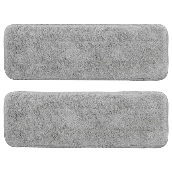 PEPPRIG microfibre pad for flat mop, grey, 10x29 cm, 2 pack
