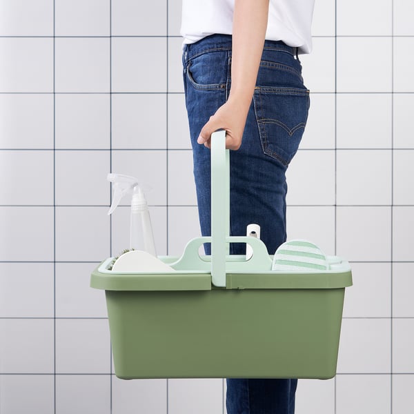 PEPPRIG cleaning bucket and caddy, green