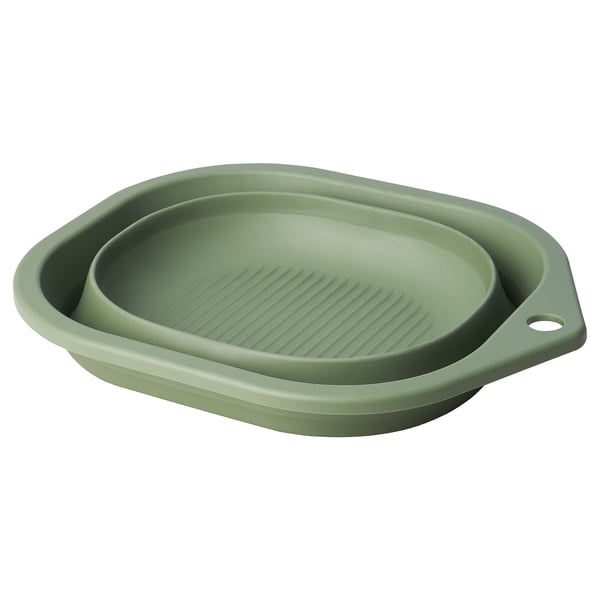 PEPPRIG wash-tub, foldable/green, 10 l