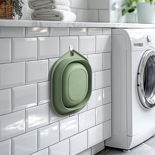 PEPPRIG wash-tub, foldable/green, 10 l