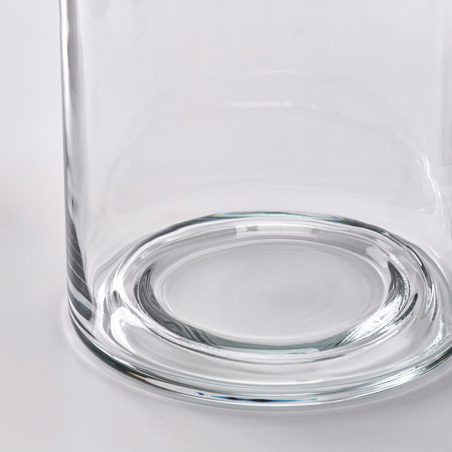PILFINK candle holder, set of 2, clear glass