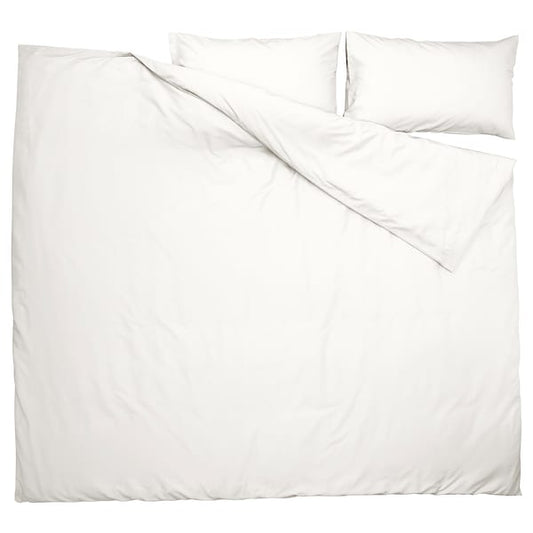 Ikea PILTANDVINGE - Duvet cover and 2 pillowcases, white, 240x220/50x80 cm