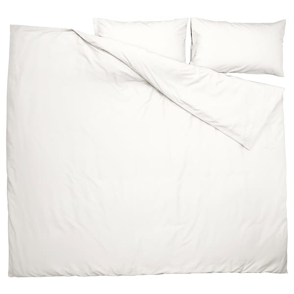 Ikea PILTANDVINGE - Duvet cover and 2 pillowcases, white, 240x220/50x80 cm