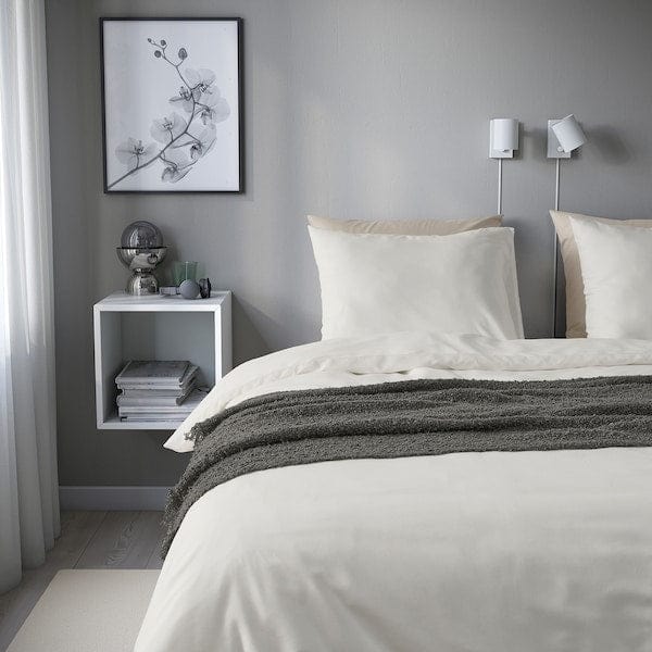Ikea PILTANDVINGE - Duvet cover and 2 pillowcases, white, 240x220/50x80 cm