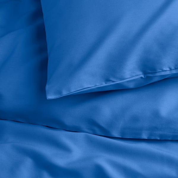 PILTANDVINGE duvet cover and 2 pillowcases, blue, 240x220/50x80 cm