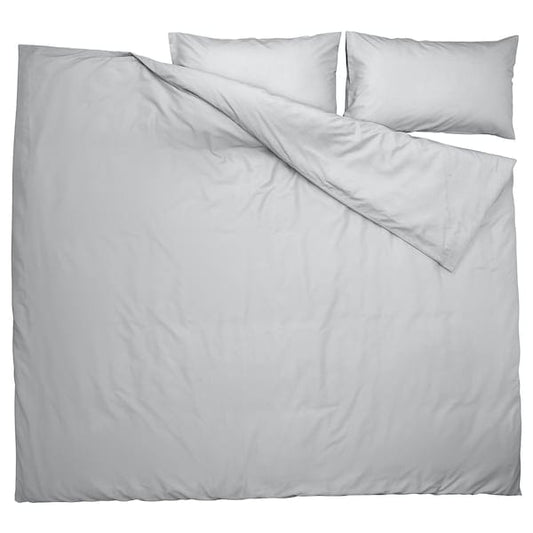 Ikea PILTANDVINGE - Duvet cover and 2 pillowcases, grey, 240x220/50x80 cm