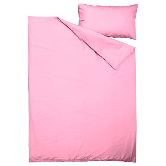 Ikea PILTANDVINGE - Duvet cover and pillowcase, light pink, 150x200/50x80 cm