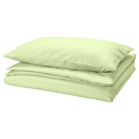 PILTANDVINGE duvet cover and pillowcase, light green, 150x200/50x80 cm