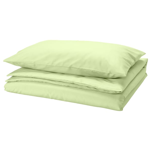 PILTANDVINGE duvet cover and pillowcase, light green, 150x200/50x80 cm
