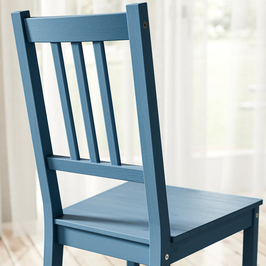 PINNTORP chair, blue stained/pine, 42x90x49 cm