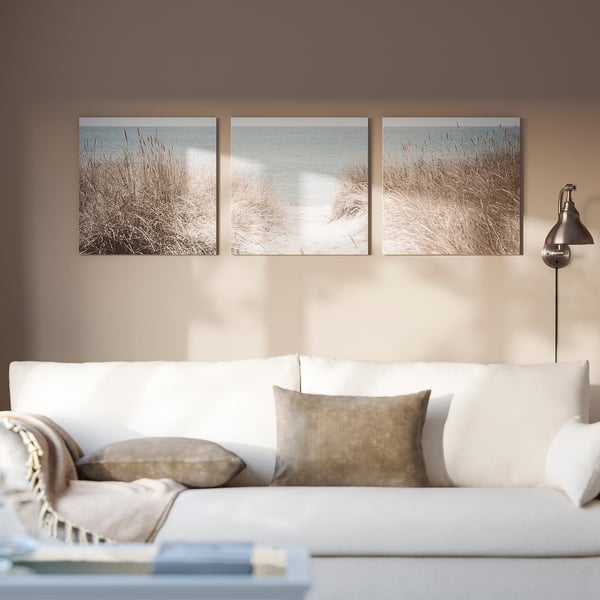 PJÄTTERYD picture, Swedish sand dunes, 56x56 cm, 3 pack
