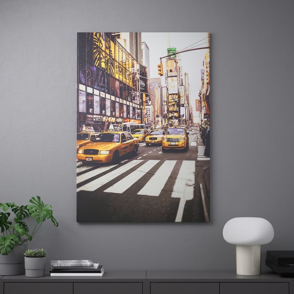 PJÄTTERYD picture, New York taxi cab, 70x100 cm