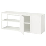 PLATSA open storage combination w 2 doors, white Fonnes/white, 160x42x63 cm