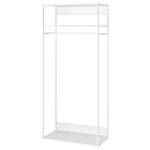 PLATSA open clothes hanging unit, white, 80x40x180 cm