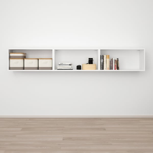 PLATSA wall storage, white/Fonnes white, 240x42x40 cm