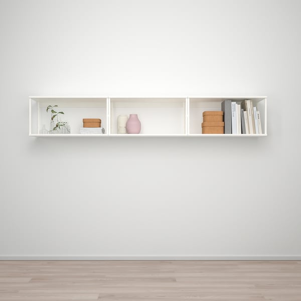 PLATSA wall storage, white, 240x40x40 cm