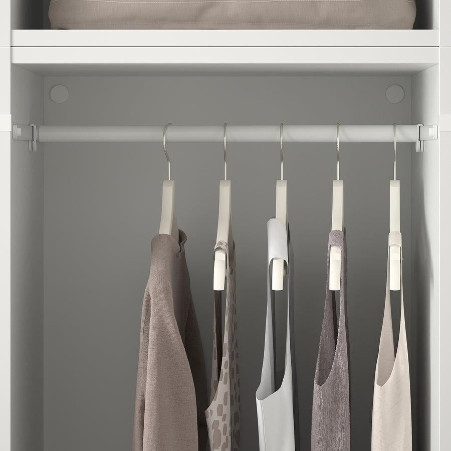 PLATSA wardrobe with 5 doors, white/Kalbåden lively pine effect, 180x57x241 cm