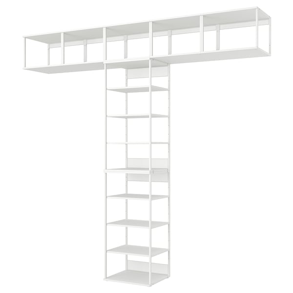 PLATSA open shelving unit, white, 300x42x281 cm