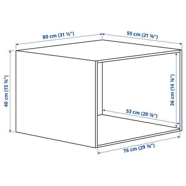 PLATSA frame, white, 80x55x40 cm