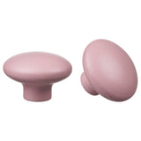 PLOCKAR knob, pale pink, 49 mm, 2 pack