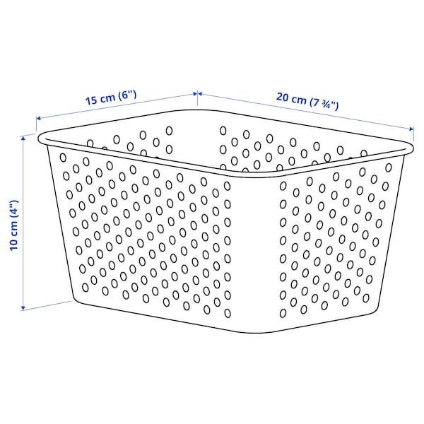 PLOGSVÄNG storage basket, white, 15x20x10 cm