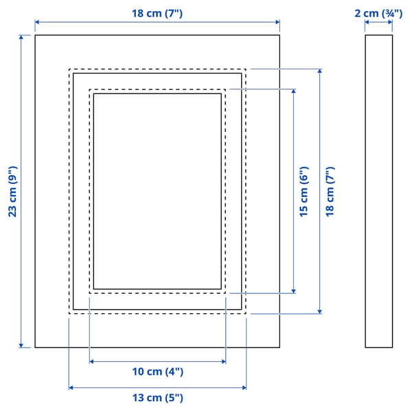 PLOMMONTRÄD frame, white stained pine effect, 13x18x2 cm