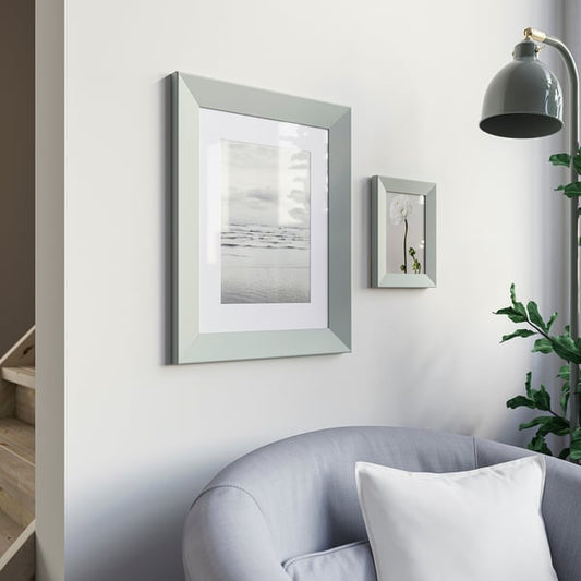 PLOMMONTRÄD frame, pale grey-green, 30x40 cm