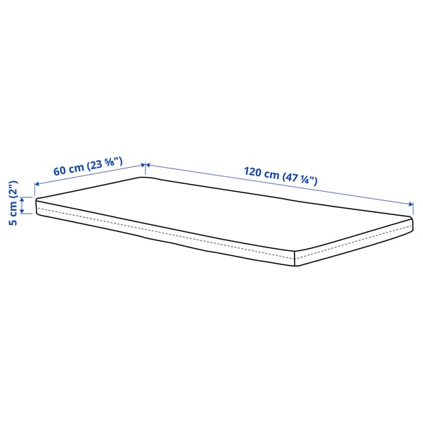 PLUTTIG foam mattress for cot, 60x120x5 cm