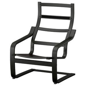 POÄNG armchair frame, black, 68x94x82 cm