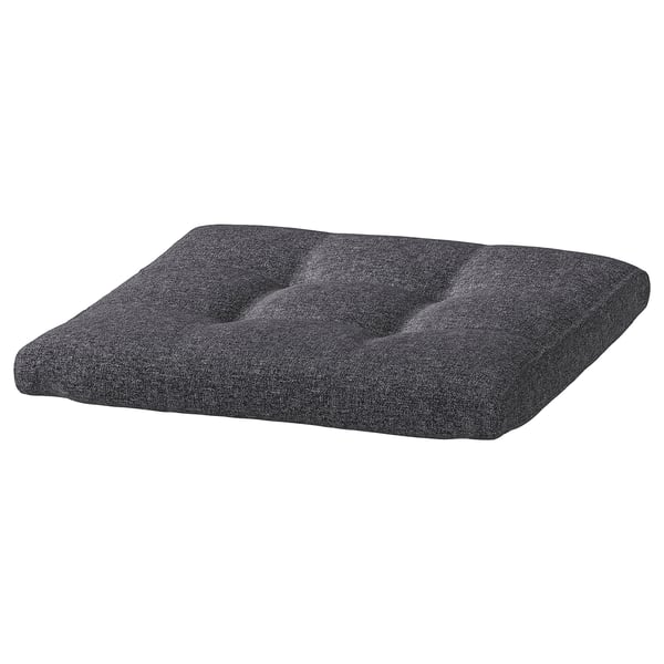 POÄNG footstool cushion, Gunnared dark grey, 55x50 cm