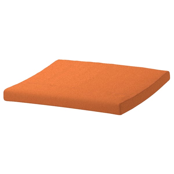 POÄNG footstool cushion, Knisa bright orange, 52x56 cm