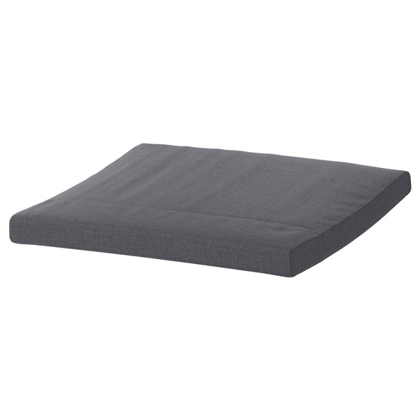 POÄNG footstool cushion, Skiftebo dark grey, 53x60 cm
