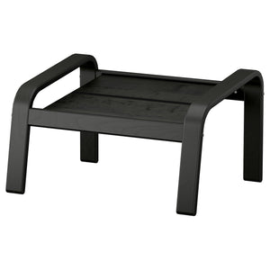 POÄNG footstool frame, black, 52x68 cm