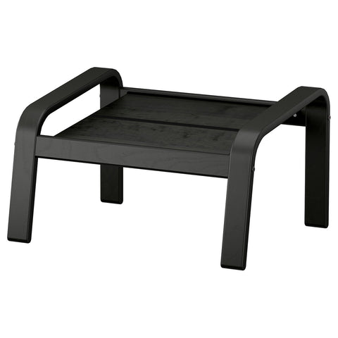 POÄNG footstool frame, black, 52x68 cm