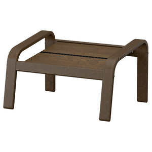 POÄNG footstool frame, walnut effect, 52x68 cm