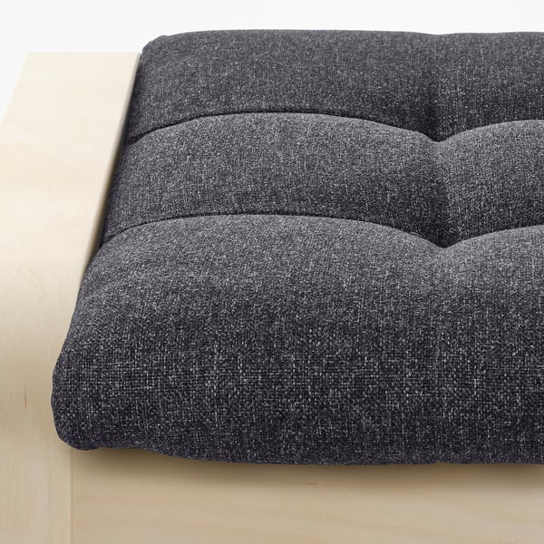 POÄNG footstool, birch veneer/Gunnared dark grey, 54x39x54 cm