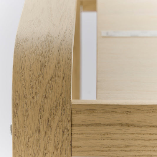 POÄNG footstool, oak/Kelinge dark yellow, 68x39x54 cm