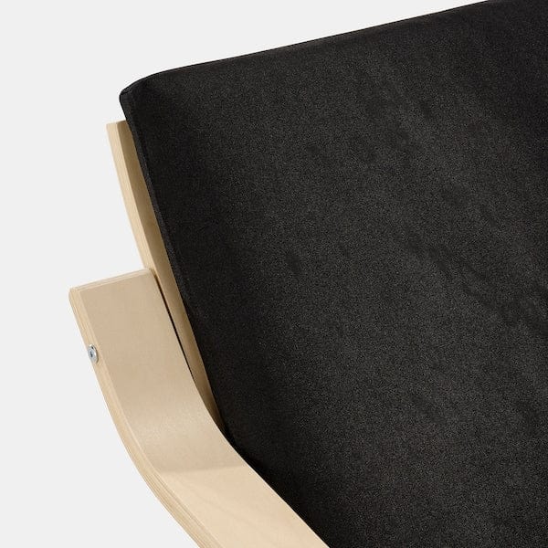 Ikea POÄNG - Low-back armchair, natural/beige/Vissle black color