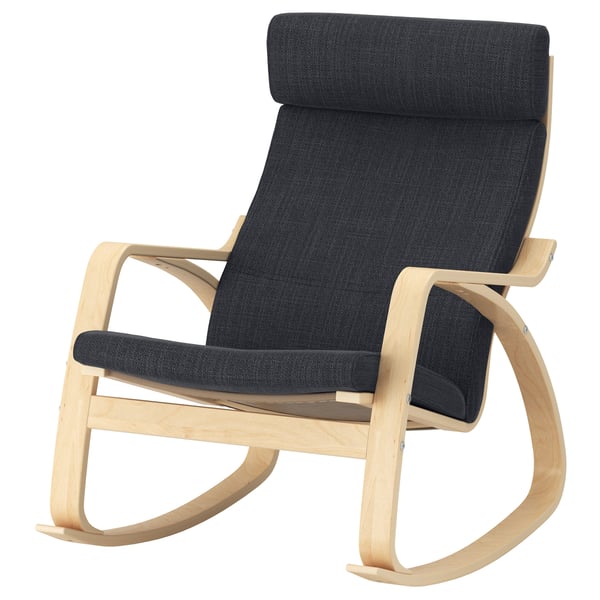POÄNG rocking-chair, birch veneer/Hillared anthracite, 56x95x94 cm