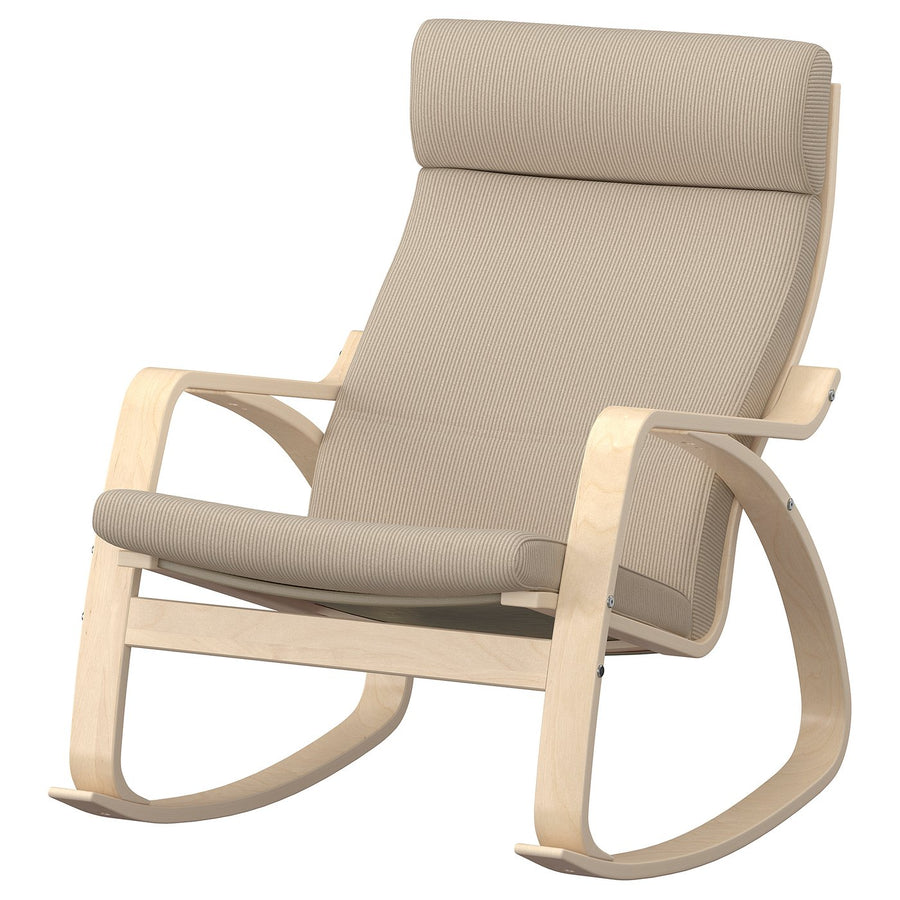 POÄNG rocking-chair, birch veneer/Kelinge beige, 68x95x94 cm
