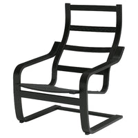 POÄNG armchair frame, black-brown, 68x97x82 cm